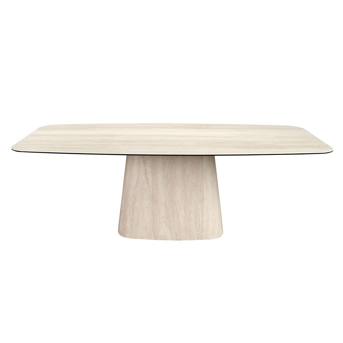 ESSTISCH oval Sand 240/120/76 cm - Beige, Keramik (120/240/76cm) - ANGEL CERDA