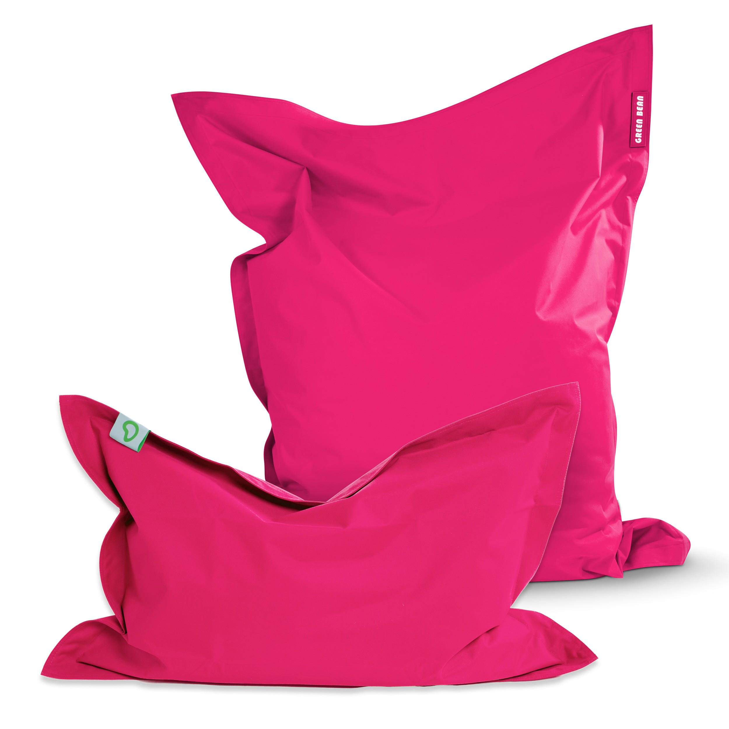 SITZSACK XXL 2er Set "Square" + "BeBi" - Pink, Textil (140/25/180cm) - Green Bean