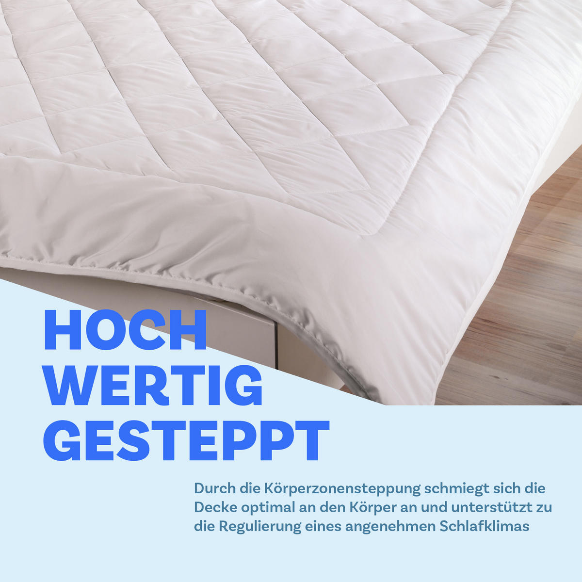 BETTDECKE leichte Sommersteppbett - Weiß - 135 x 200 cm - ohne Bezug nutzbar - Weiß, Textil (135/200cm) - Bestlivings