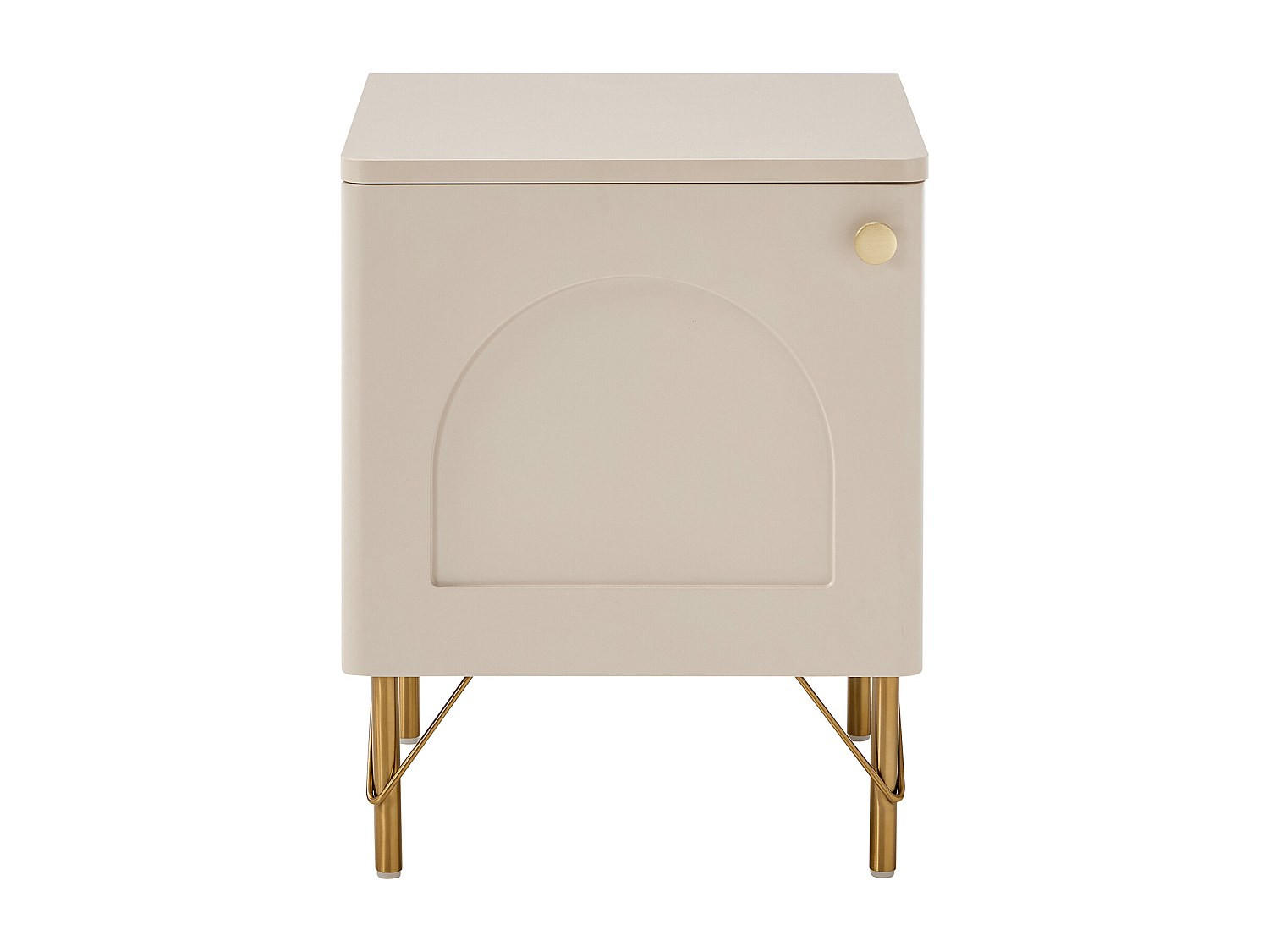 NACHTTISCH - 40 cm x 40 cm - holz - beige, goldfarben Alobara - Beige/Goldfarben, Holz (40/50/40cm) - Vente-Unique