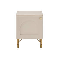 NACHTTISCH - 40 cm x 40 cm - holz - beige, goldfarben Alobara - Beige/Goldfarben, Holz (40/50/40cm) - Vente-Unique