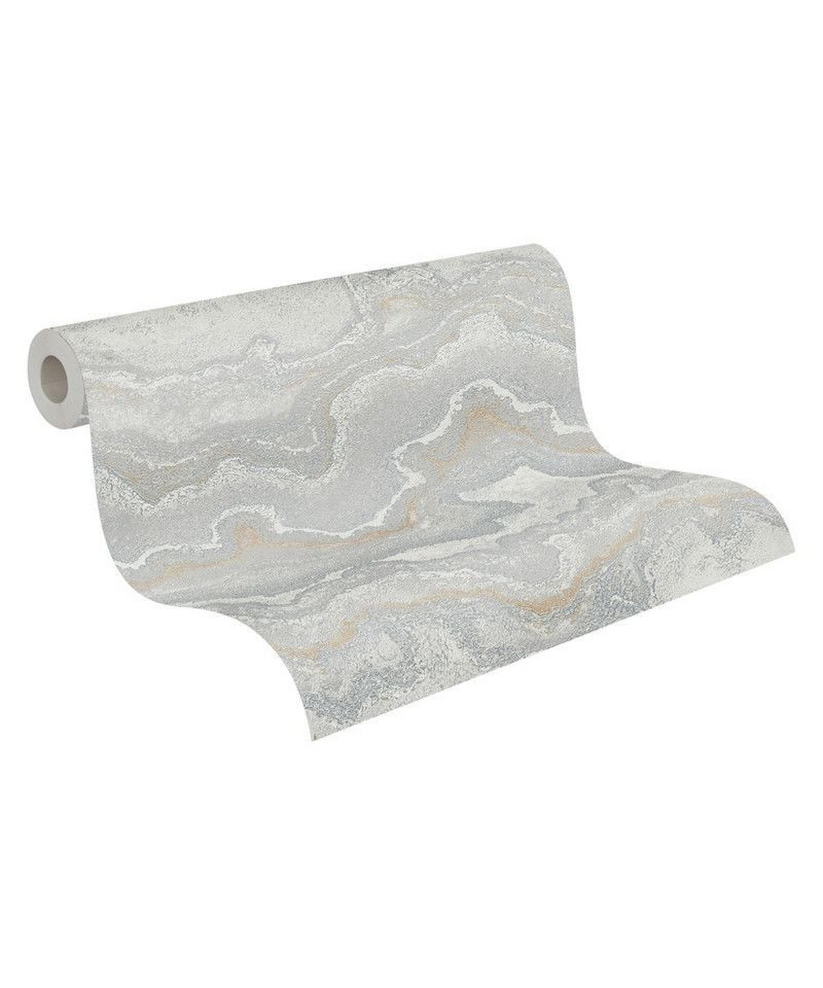 VLIESTAPETE Silber 53/1005 cm - Silberfarben, Textil (53/1cm) - KUNSTLOFT