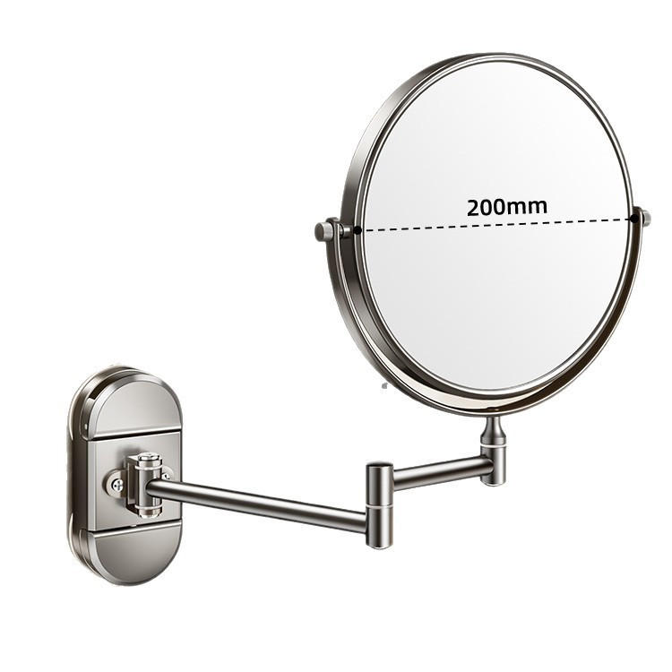 SCHMINKSPIEGEL – grau – 20 cm Durchmesser - Grau, Kunststoff (34.3/6/25.5cm)