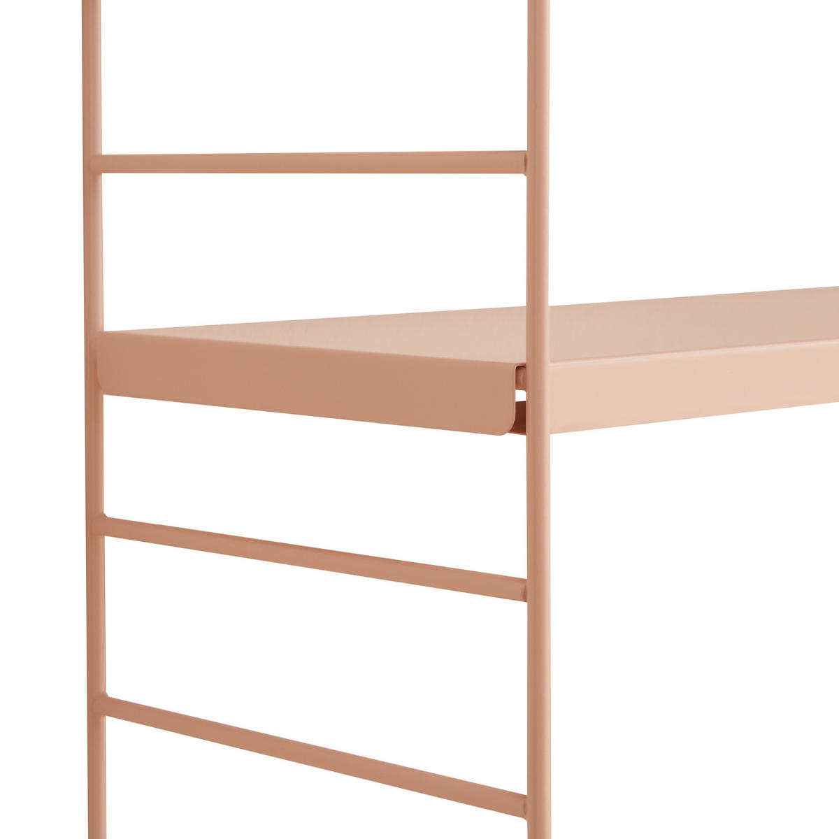 SADA NÁSTĚNNÝCH POLIČEK 2 KS Strängnäs - béžová, kov (60/50/15cm) - [en.casa]