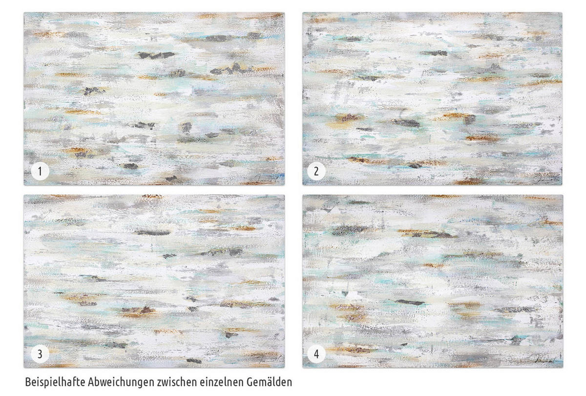 ACRYLBILD HANDGEMALT 120/80 cm - Silberfarben/Grau, Holz/Textil (2/80cm) - KUNSTLOFT