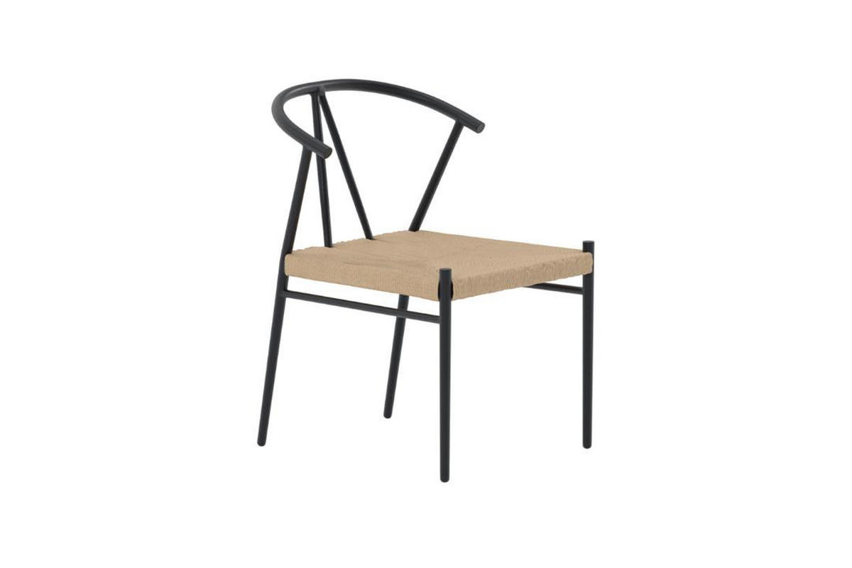 GARTENSTUHL, Alfons, Schwarz, Stahl, 55 x 58 x 74 cm - Schwarz, Metall (55/74/58cm) - ebuy24
