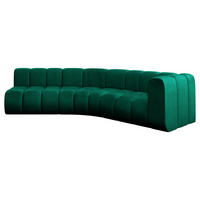 ECKSOFA modulares Sofa Karex-L1 - 308x194x70 cm Grün - Dunkelgrün, Holzwerkstoff/Textil (308/194cm) - ALTDECOR