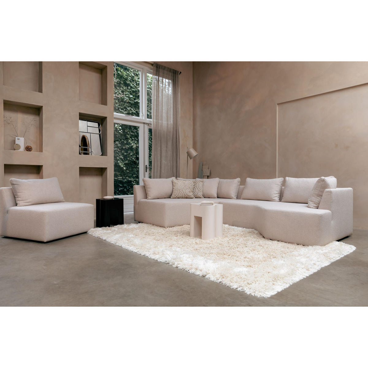 STEHLAMPE Buckle Head Beige - Beige, Metall (38/38/150cm) - Zuiver