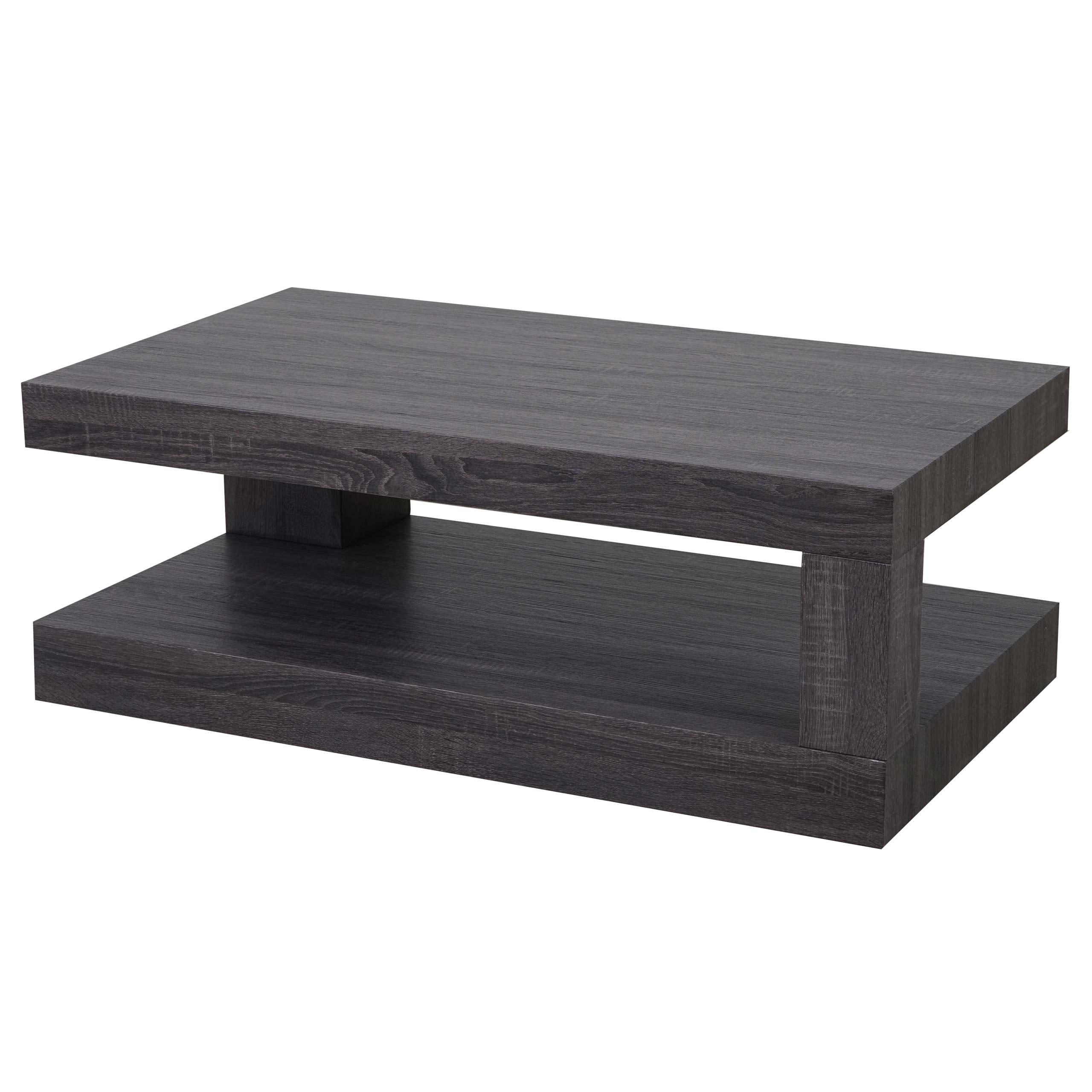 COUCHTISCH rechteck Eiche Schwarzbraun Dekor - Mooreichefarben, Holzwerkstoff (60/110/40cm) - MCW