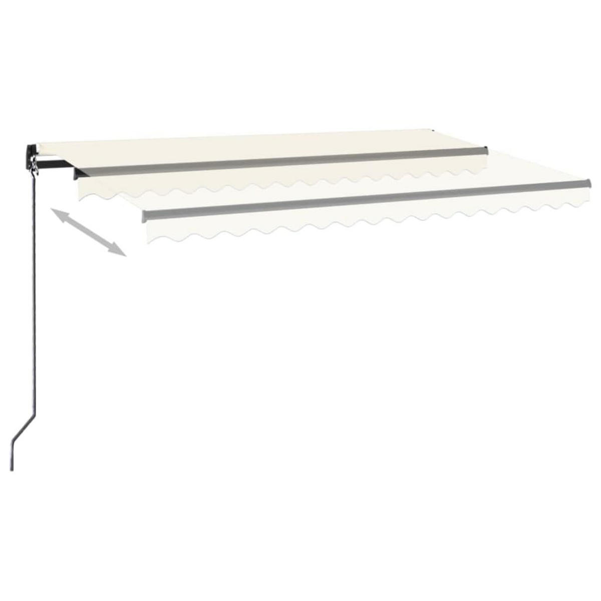 MARKISE Manuell Einziehbar 400x350 cm Creme - Creme, Metall (400/1/400cm) - furnicato