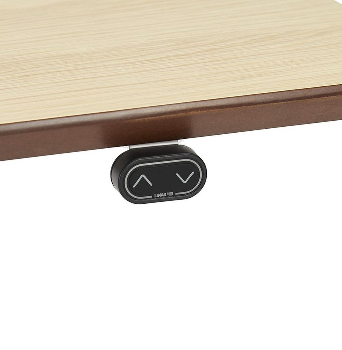 SCHREIBTISCH Höhenverstellbar Elektrisch Ergonomisch SIVANO, Beige-Weiß 150x70x128 cm - Beige/Weiß, Holzwerkstoff/Metall (70/150/128cm) - KADIMA DESIGN