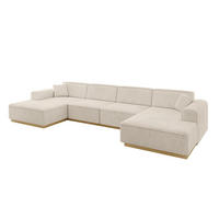 WOHNLANDSCHAFT IREA-U2-v2 - 382x165x81 cm Beige - Beige, Holzwerkstoff/Textil (382/81/165cm) - ALTDECOR