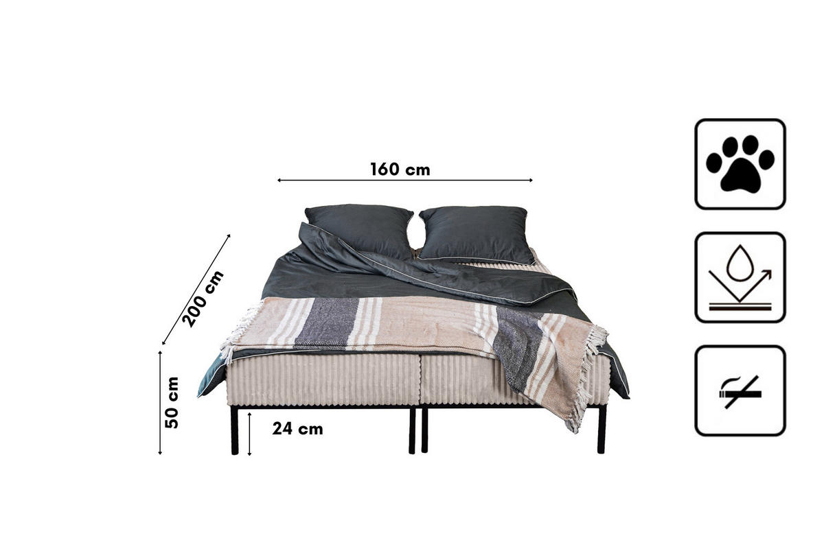 SOFA Mit Schlaffunktion MOOKA 4in1-Multifunktions-System Stoff Velo Beige - Beige, Holz/Textil (240/87/103cm) - Kaiser Möbel