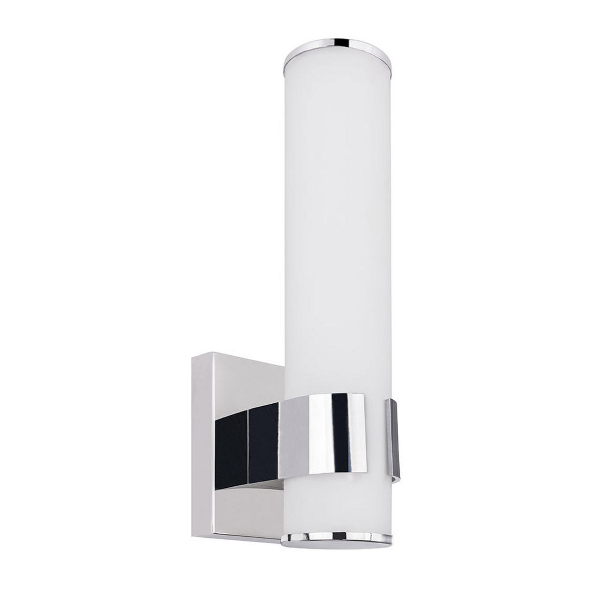 LED WANDLEUCHTE Chrom Weiß Glas Opal - Weiß, Glas (12/32/9.5cm) - Globo Lighting