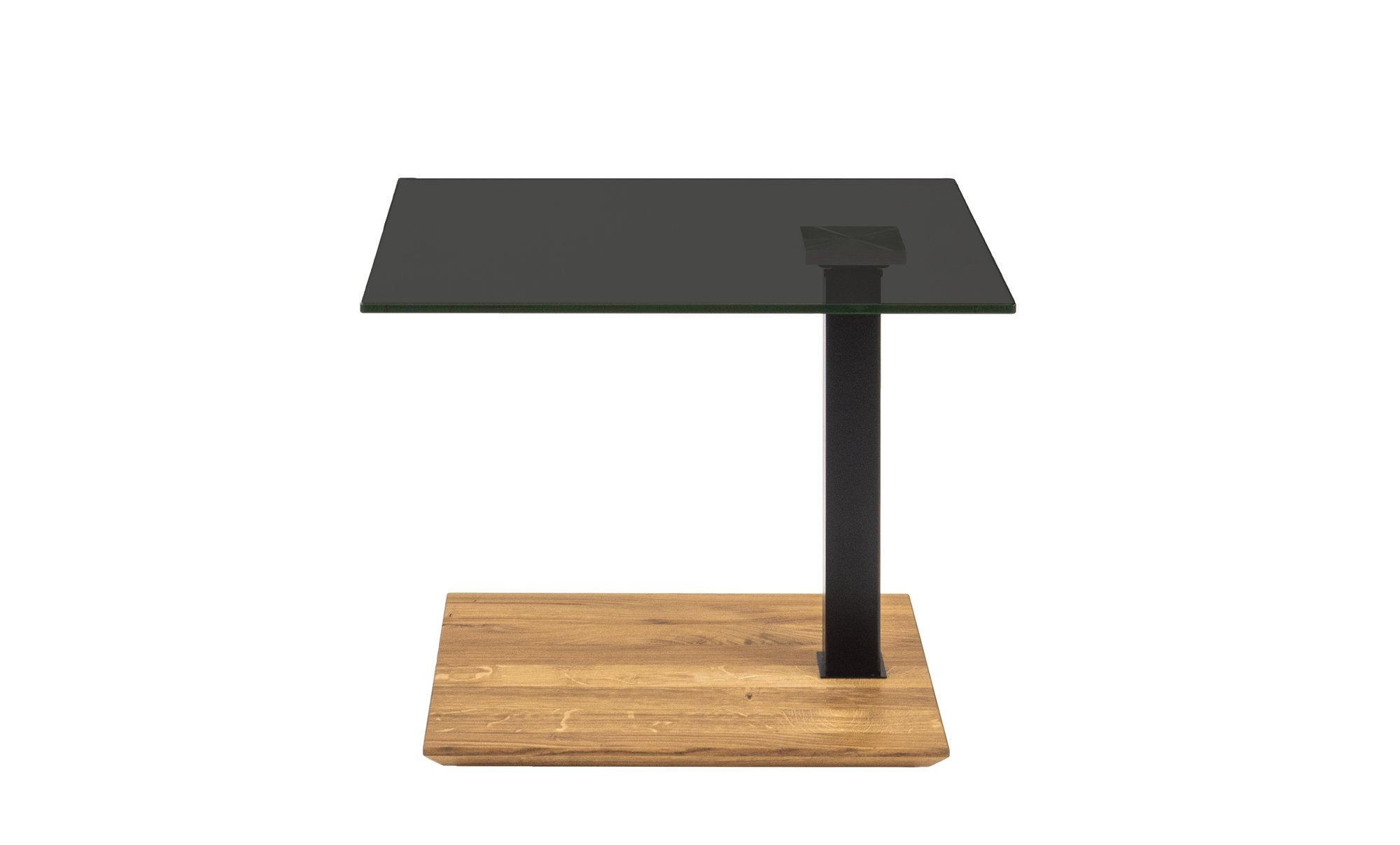 BEISTELLTISCH höhenverstellbar Catherine 55x47x47 Parsolglas Schwarz - Schwarz/Grau, Holz (55/47/47cm) - 58aufmkessel
