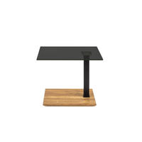BEISTELLTISCH höhenverstellbar Catherine 55x47x47 Parsolglas Schwarz - Schwarz/Grau, Holz (55/47/47cm) - 58aufmkessel