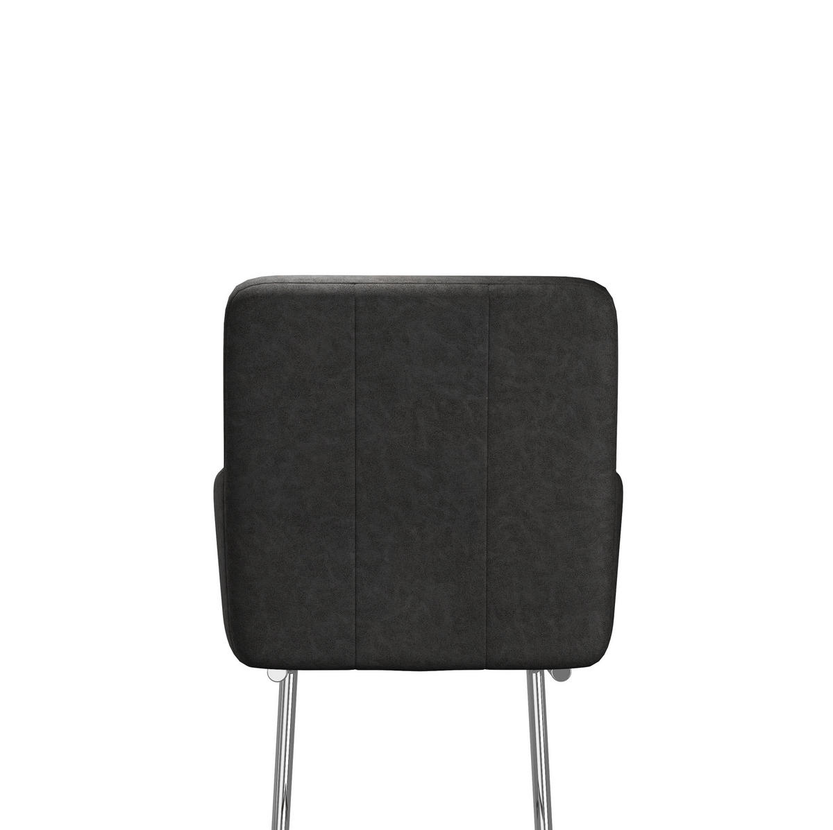 ESSZIMMERSTUHL 2er-Set mit Armlehnen Kunstleder Schwarz - Schwarz, Metall (57/86/56cm) - Meubliv