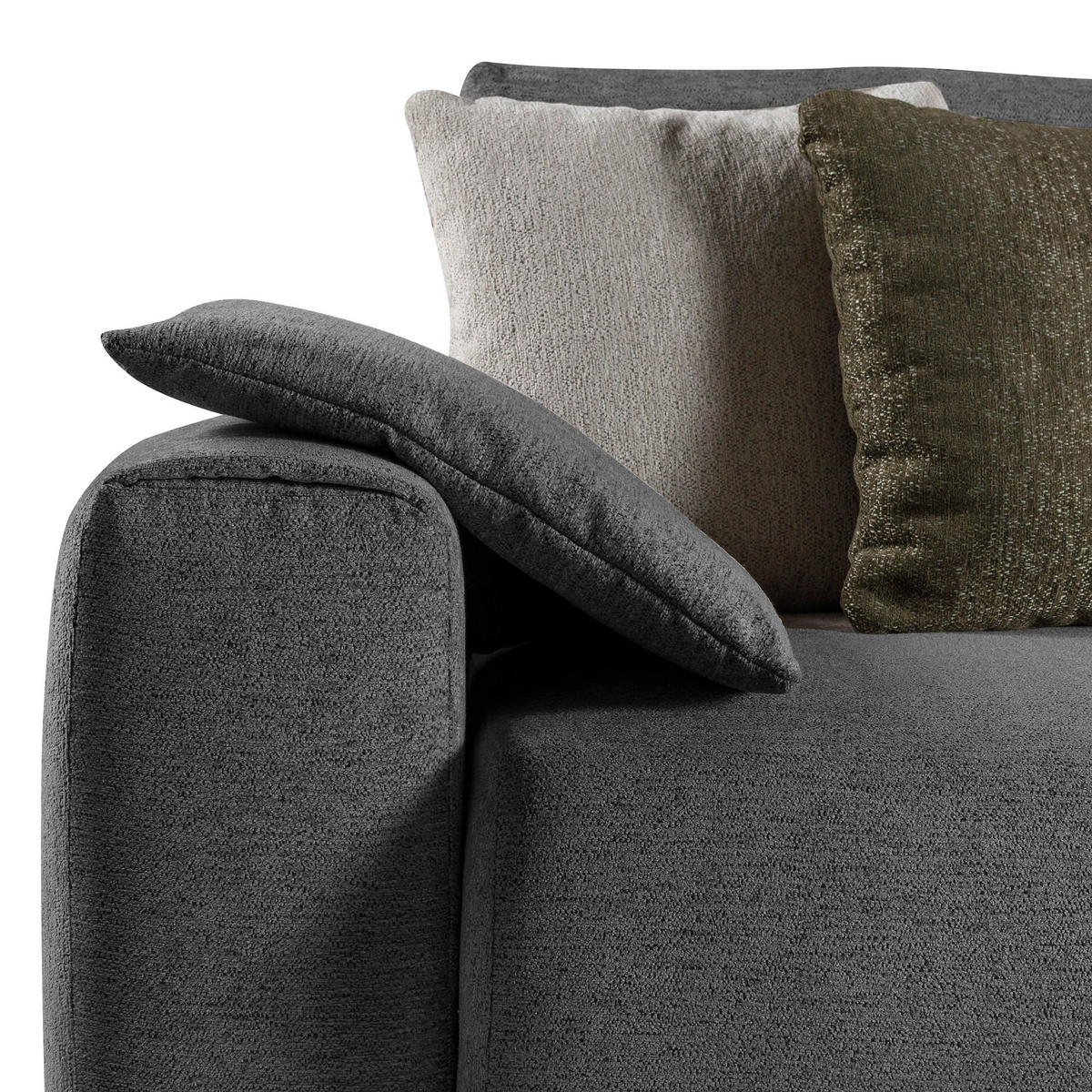 SCHLAFSOFA Polo 3-Sitzer mit Schlaffunktion, Grau - Grau, Textil (252/100/120cm) - Beautysofa