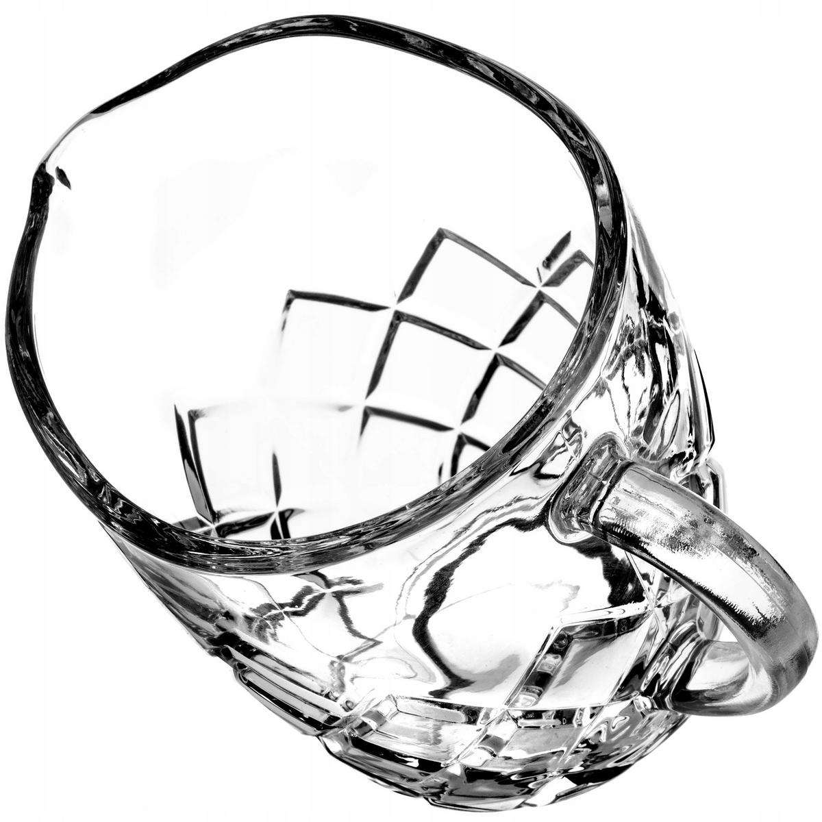 GLASKANNE für Milch, 200 ml, Diamanten - Transparent, Glas (0.2L) - KADAX