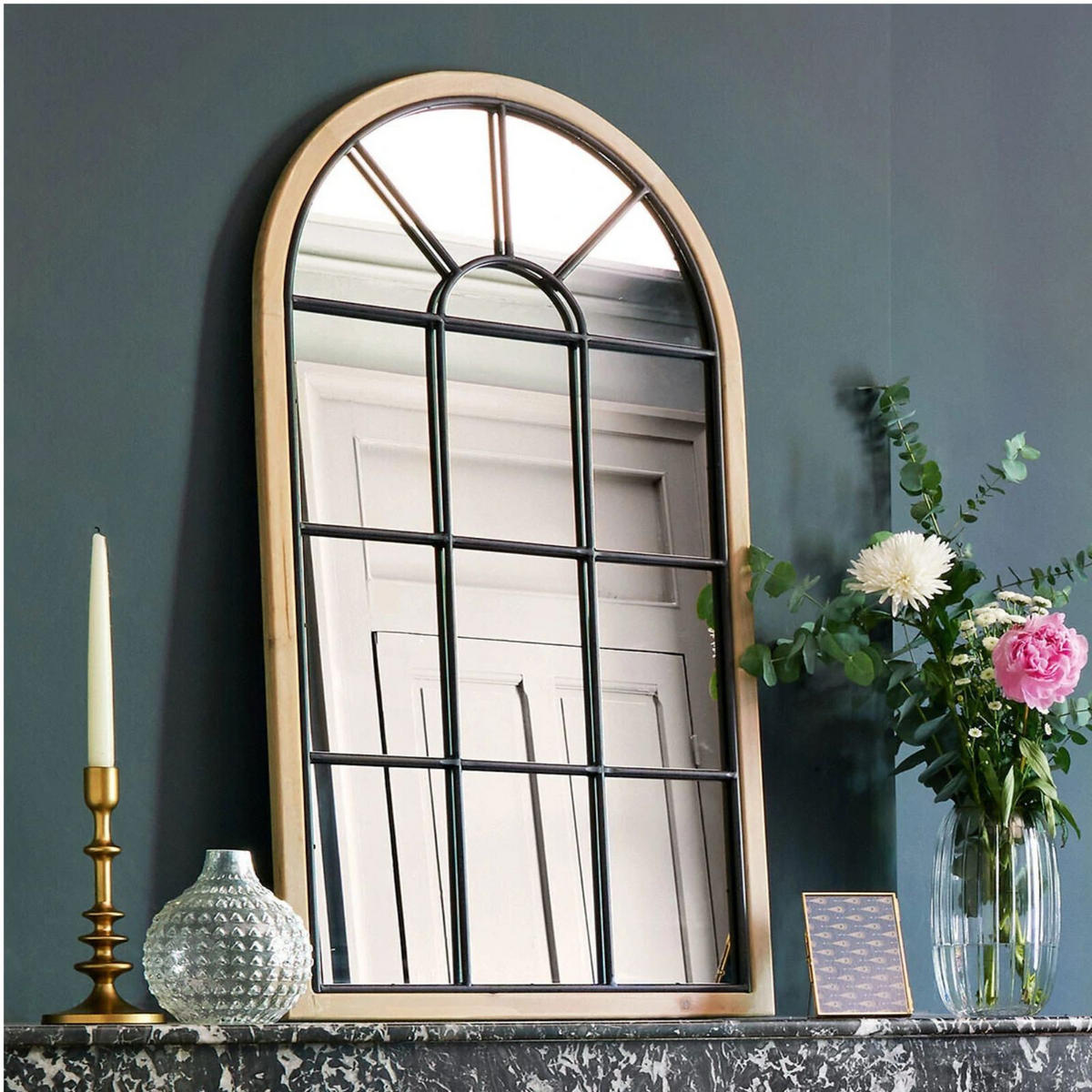 WANDSPIEGEL dekorativ 60/2/106,5 cm - Beige, Holzwerkstoff (2/106.5/60cm) - Atmosphera Createur d´interieur
