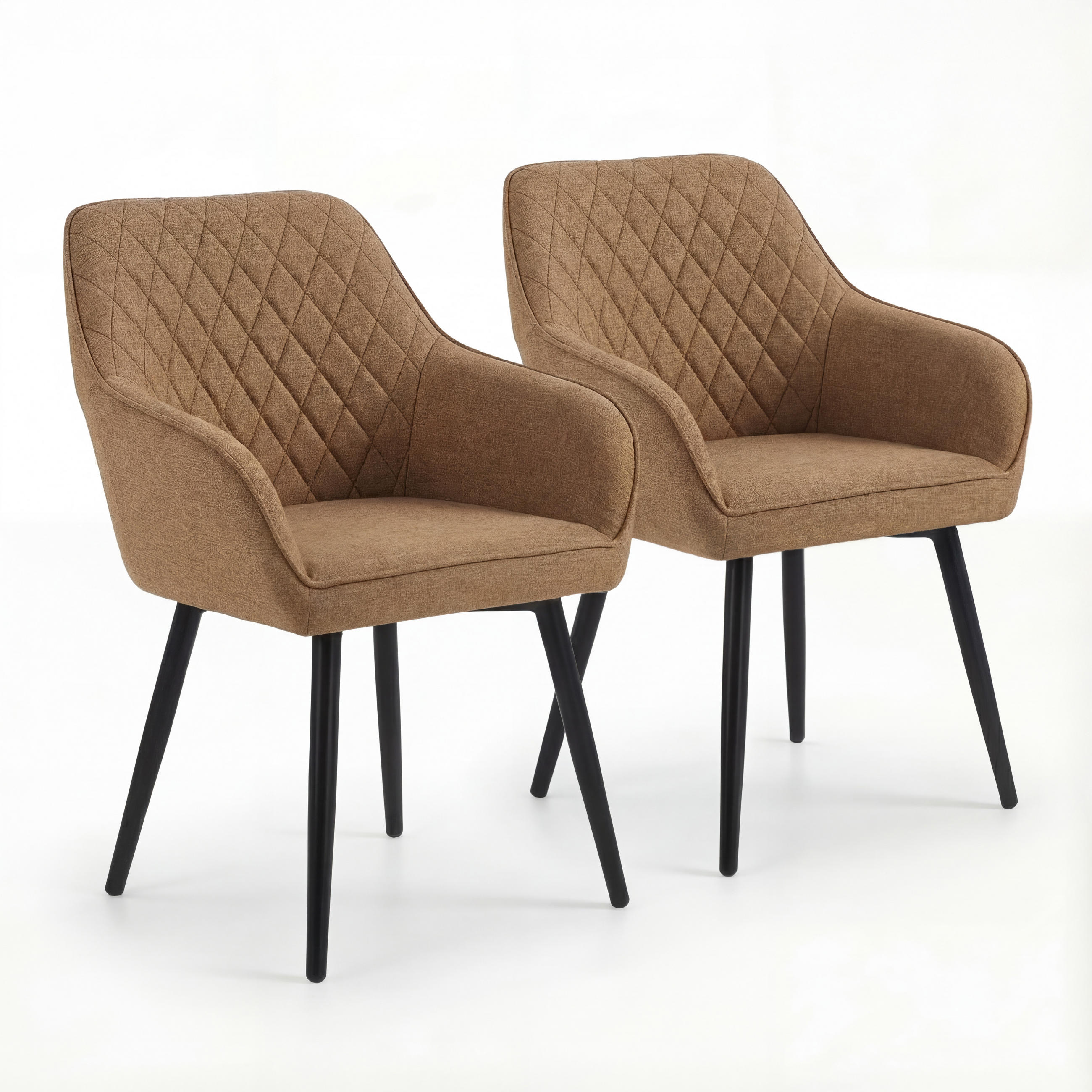 ARMLEHNSTUHL-SET 2 Stück in Stoff(YZ8) - Champagner, Textil (59/78/65cm) - HOMAVO