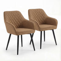 ARMLEHNSTUHL-SET 2 Stück in Stoff(YZ8) - Champagner, Textil (59/78/65cm) - HOMAVO