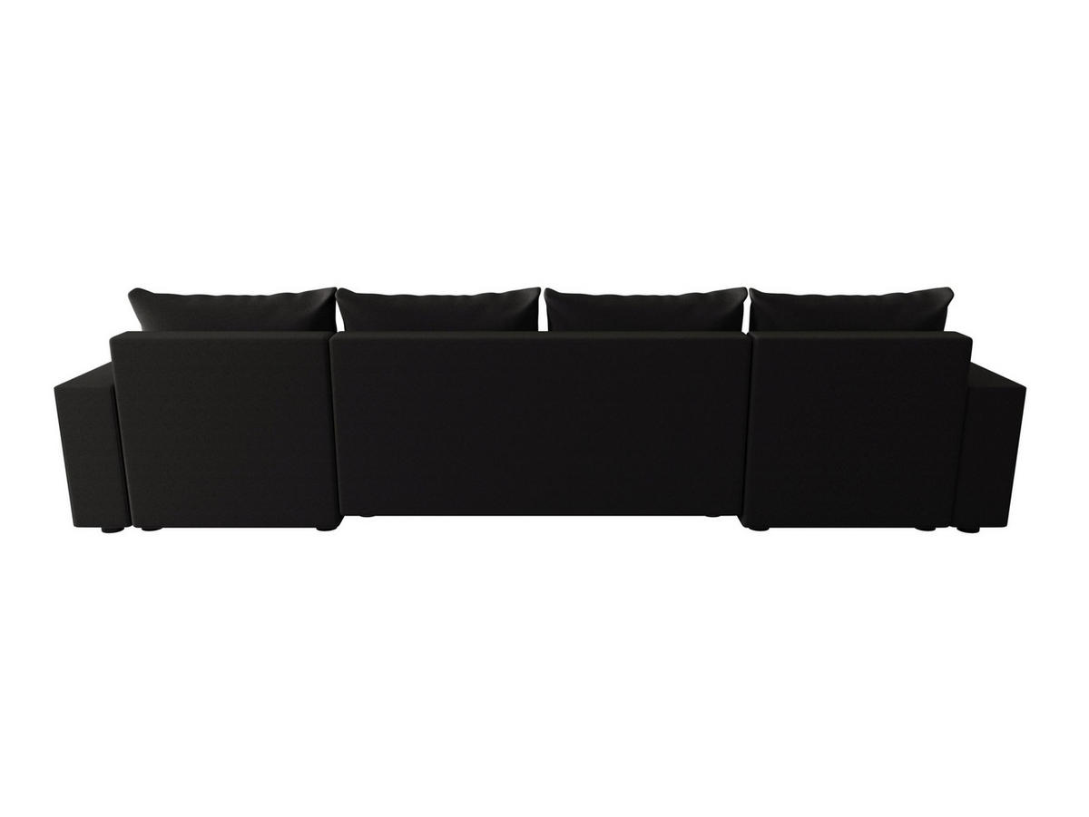 WOHNLANDSCHAFT HEWLET U BIS Sawana 05 mit Schlaffunktion - Schwarz, Textil (305/90/140cm) - Bedante