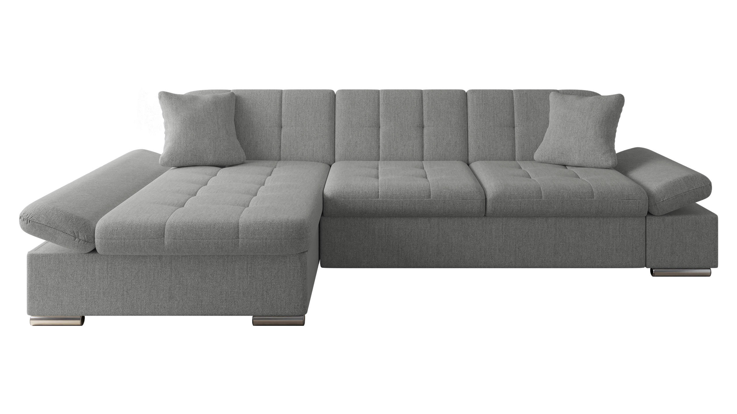 ECKSOFA Malwi, Seite: Links - Alufarben, Holz/Textil (278/161cm) - MIRJAN24
