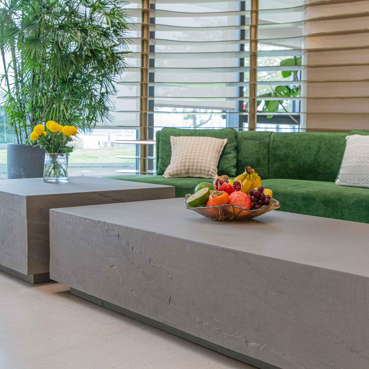 COUCHTISCH COLORADO aus GF-Beton Rechteck, Wetterbeständig, 153x77x36 cm - Grau, Naturmaterialien (153/77/36cm) - Elementi