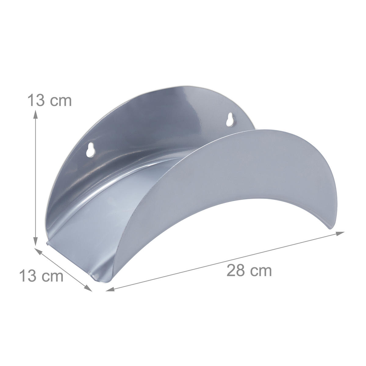 SCHLAUCHHALTER - Grau, Metall (28/13/13cm) - Relaxdays