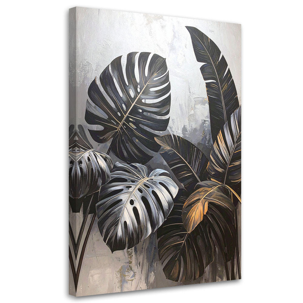 Feeby Leinwandbild, Schwarz 20x30 cm
