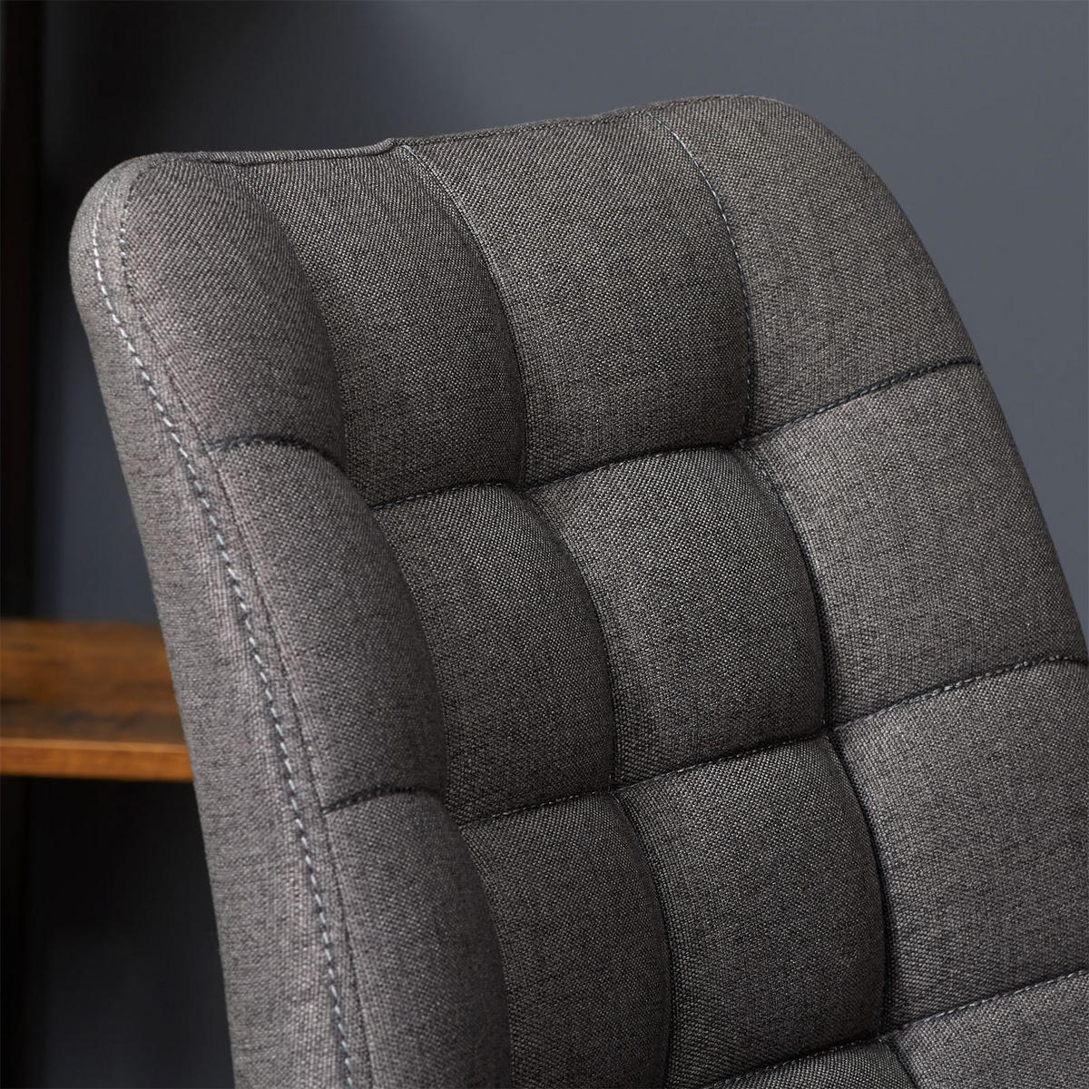DREHSTUHL TALIA - Dunkelgrau, Textil (53/89/61cm) - IDIMEX