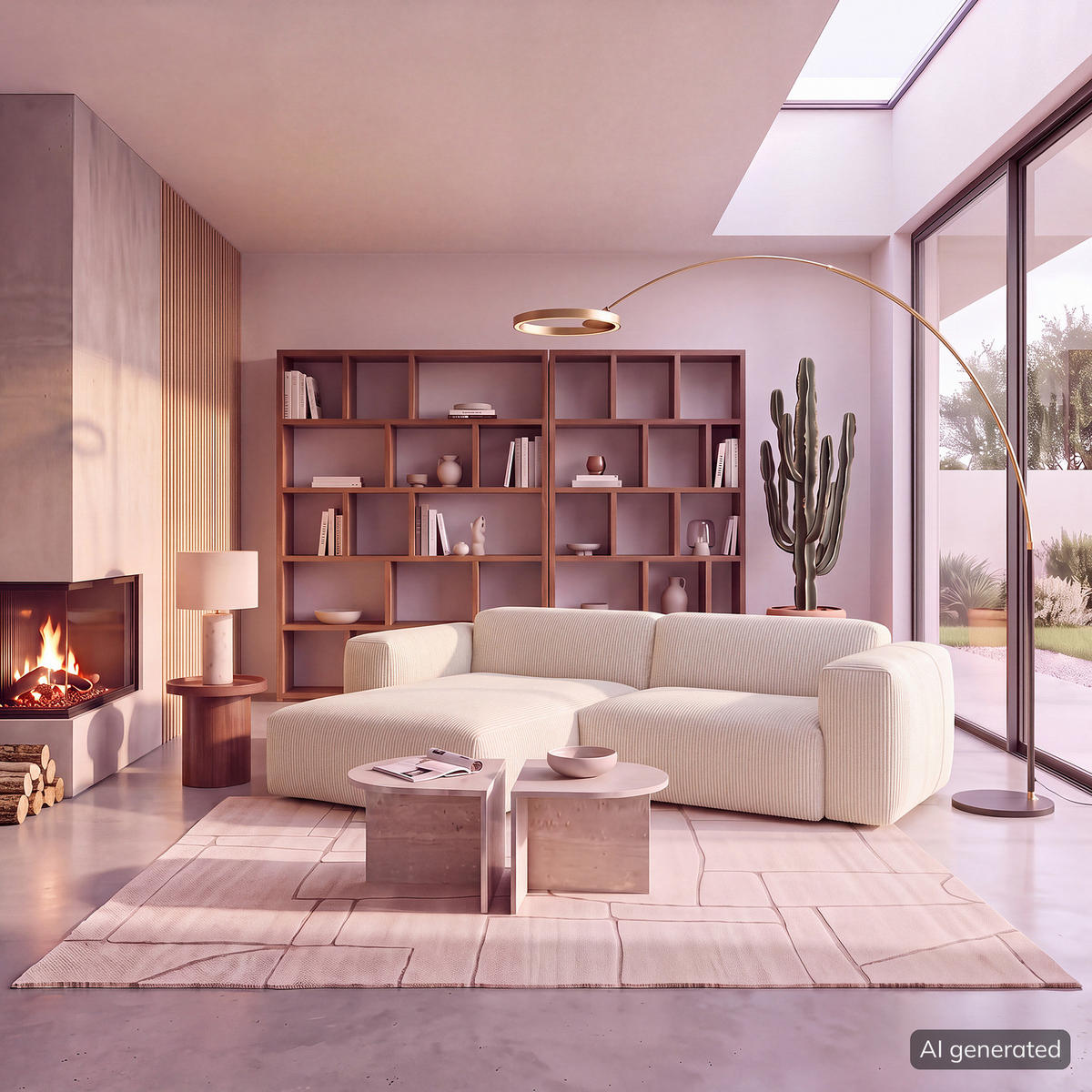 1,5-SITZER ECKSOFA mit Longchair - Beige/Schwarz, Kunststoff/Textil (260/173cm) - home24