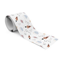 TAPETENBORDÜRE selbstklebend KOSMOS Wolken Sterne Monde Planeten - Blau/Beige, Papier (10/300/300cm) - Muralo