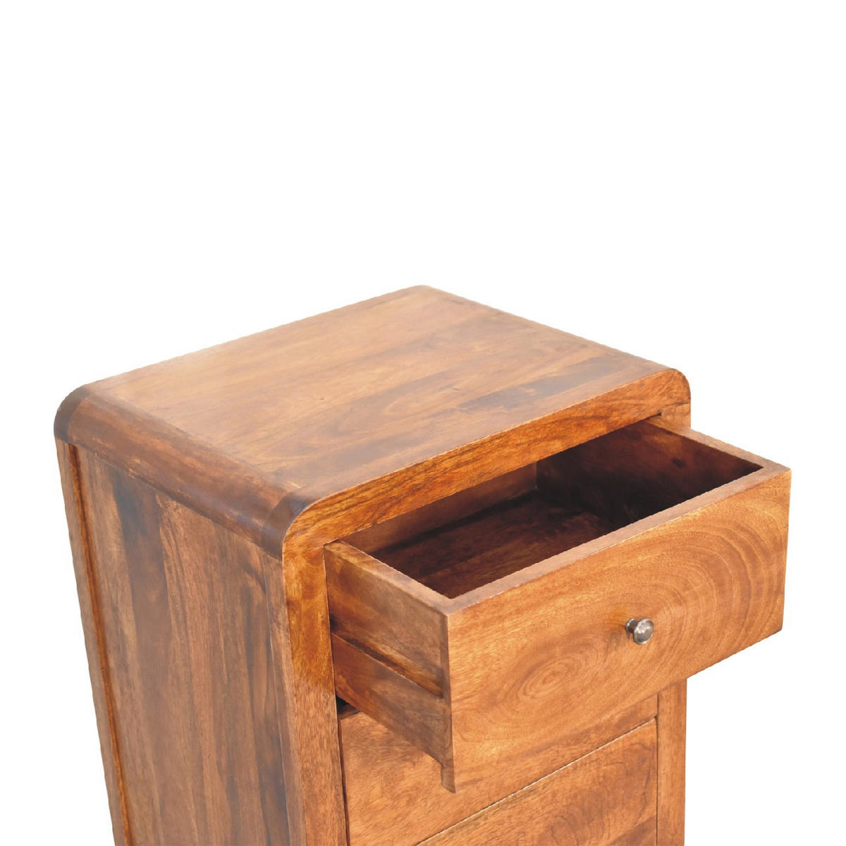 KOMMODE Aspen mit 5 Schubladen, Braun - Messingfarben/Braun, Mangoholz/Holz (45/90/35cm) - Artisan Furniture