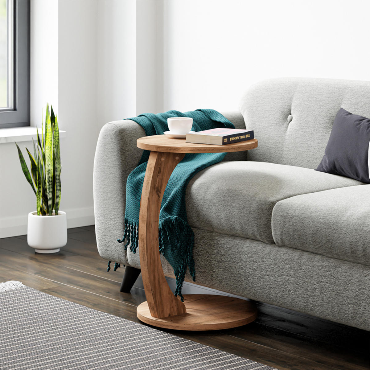 BEISTELLTISCH Holeby - Braun, Holzwerkstoff (38/38/56cm) - [en.casa]