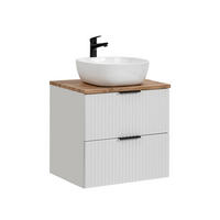 WASCHTISCH 60.6cm Adriel Weiß - Weiß, Holzwerkstoff (60.6/59/46cm) - Petits-meubles