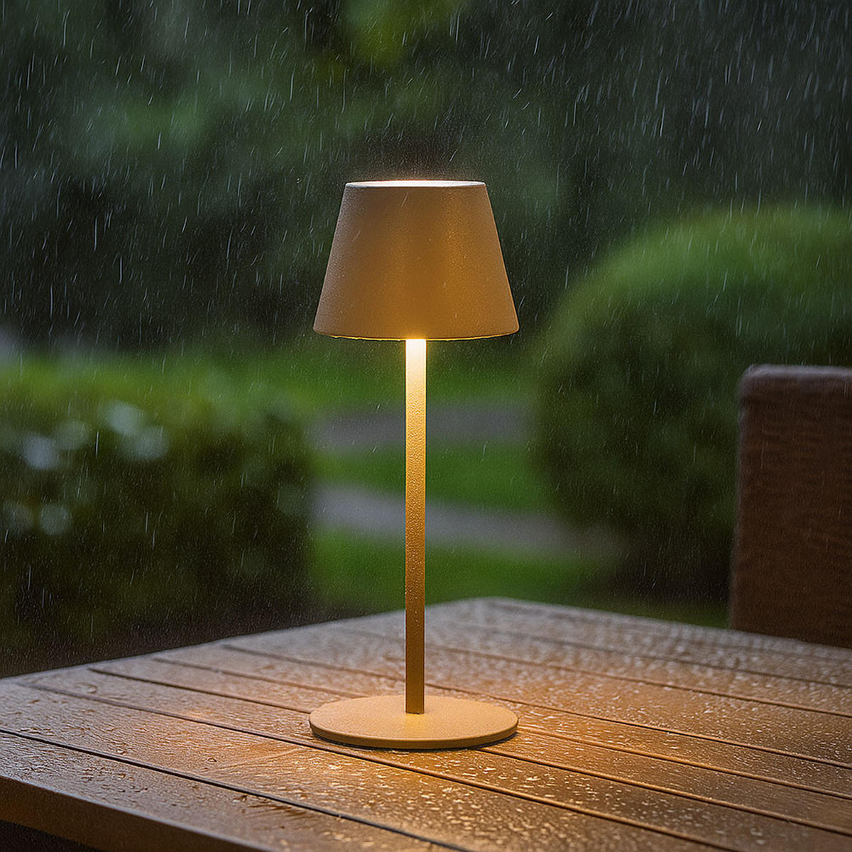 LED TISCHLEUCHTE Cosenza Grau-Braun - Braun, Metall (12/12/38cm)