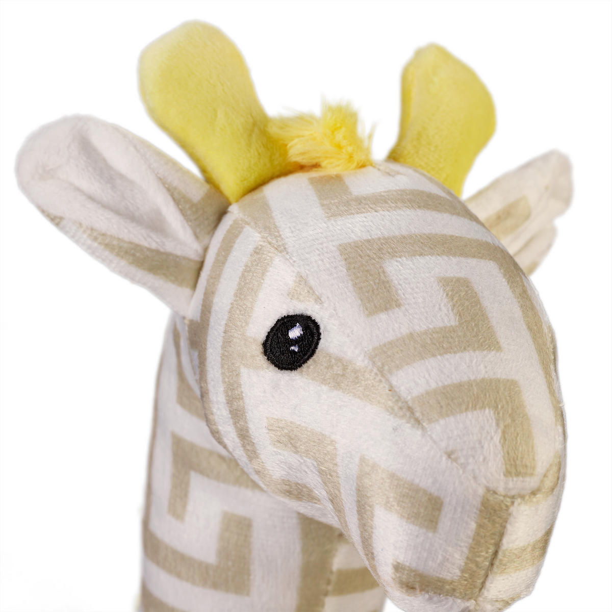 DÖRRSTOPP Vit Beige Giraff sandfylld 35 cm - Multicolor, Textil/Naturmaterial (15/25cm) - Relaxdays