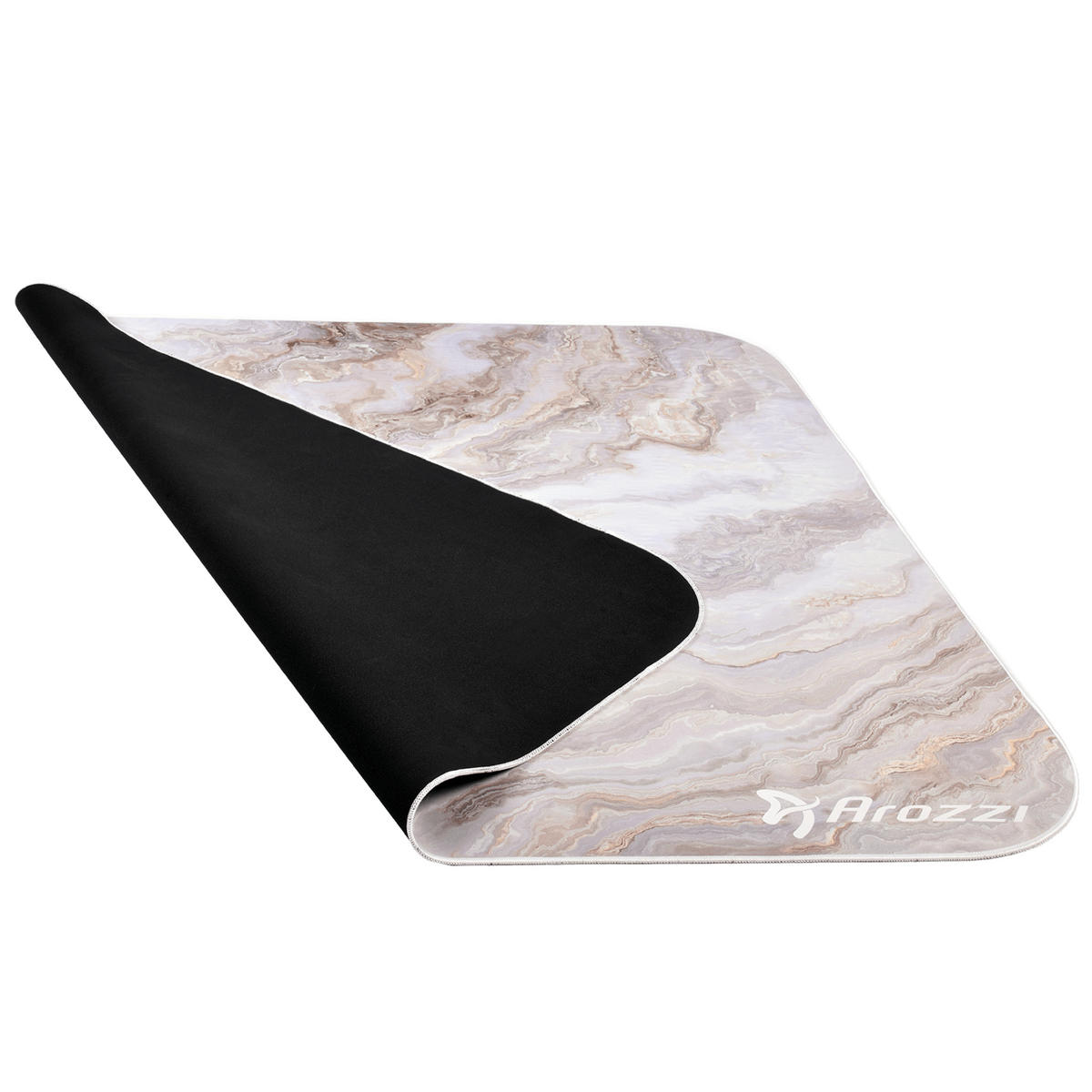 BODENSCHUTZMATTEN Zona Quadrat 116 cm Weißer Marmor - Weiß, Textil (116/116cm) - Arozzi