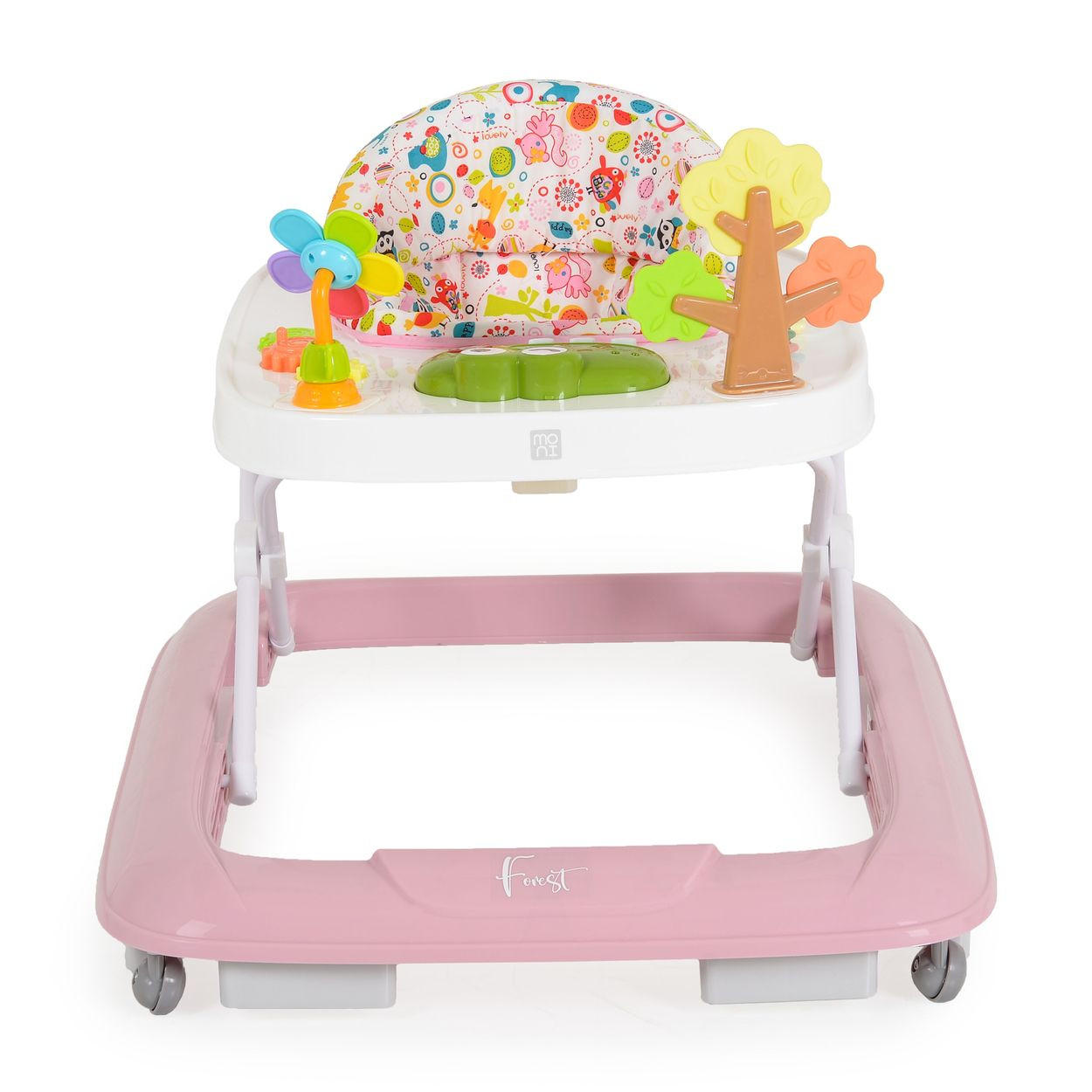 LAUFLERNHILFE Forest Lieder rosa Lichter Spielcenter Räder faltbar Stopper 12 kg - Rosa, Kunststoff (62/58/70cm) - Moni