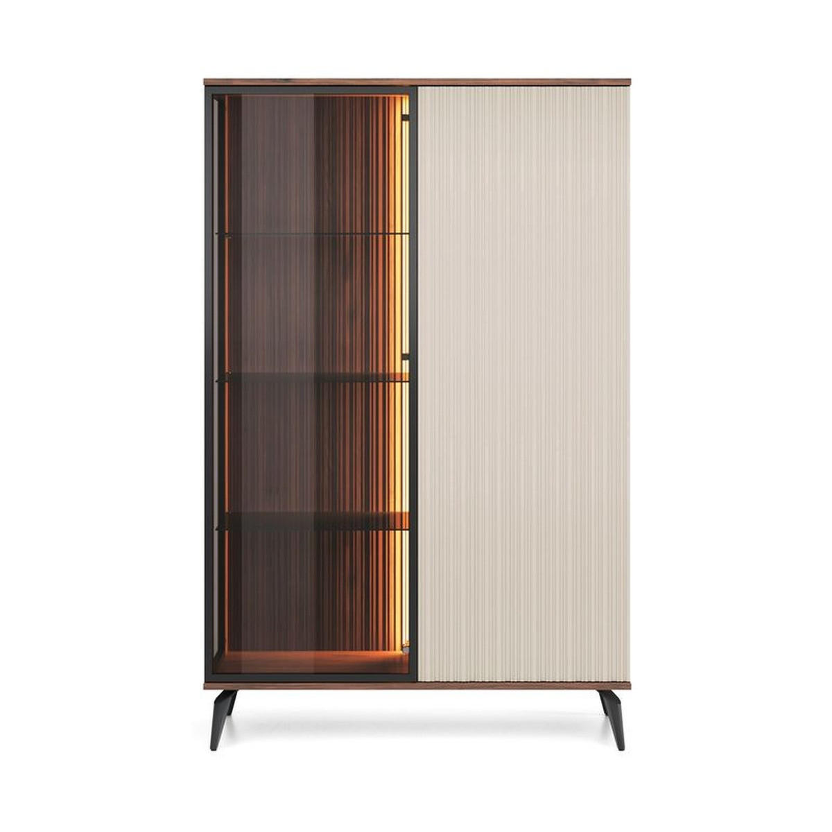 VITRINE – 103 cm – Vici – Kaschmir - Kaschmir, Holzwerkstoff (103/162/39cm) - hi-markt