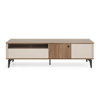 TV-LOWBOARD AURO 06 180/51/40 cm in Kaschmir / Royal Nussbaum - Kaschmir/Nussbaumfarben, Holzwerkstoff (180/51/40cm) - Deine Möbel 24