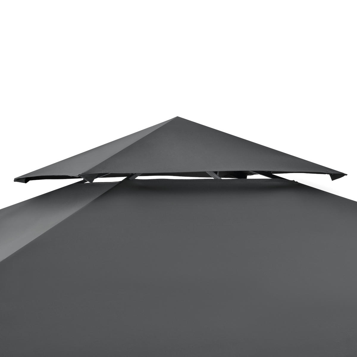 PAVILLON Parga - Dunkelgrau, Textil/Metall (241/250/151cm) - [en.casa]