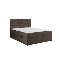BOXBETT Dora mit Bonnelmatratze und Topper, 160x200, Dunkelbraun - Dunkelbraun, Holzwerkstoff (160/200cm) - AN-Moebel 4u