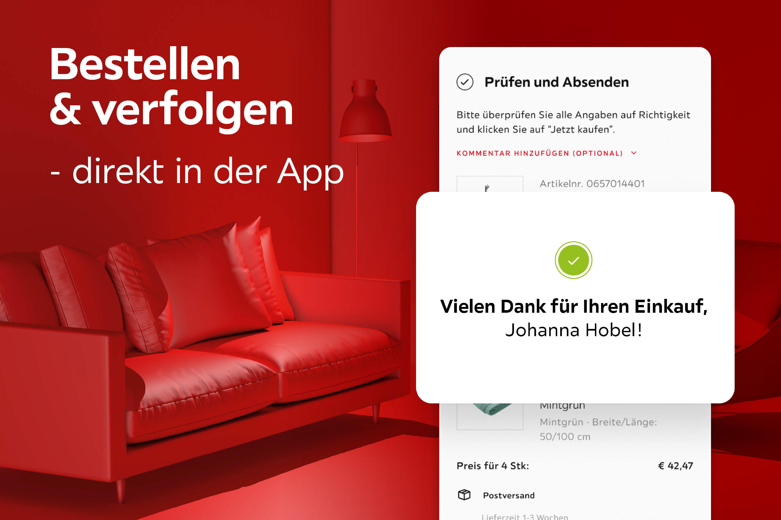 Bestellen & verfolgen - direkt per App