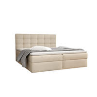 BOXBETT Doriano In Kunstleder Soft - Beige, Holzwerkstoff/Textil (120/200cm) - Fun Möbel