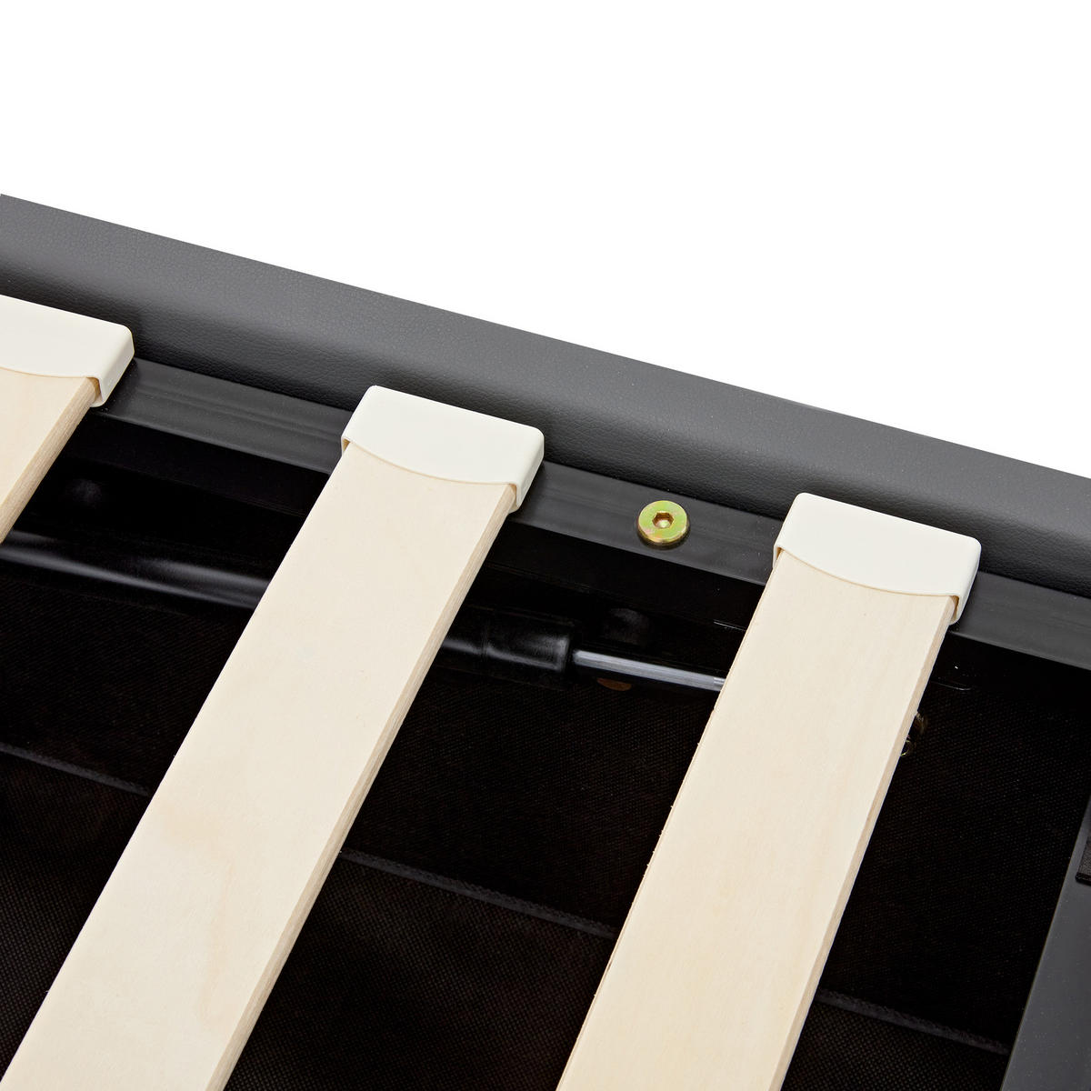 POLSTERBETT 90x200cm Grau PU Mit USB LED & Stauraum - Grau, Leder (90/200cm) - FLIEKS