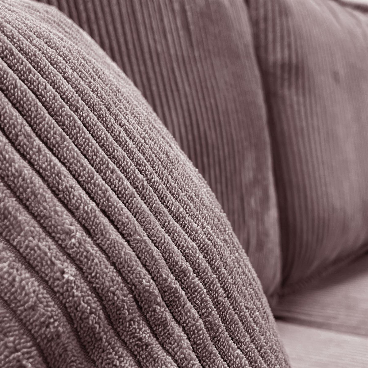 ECKSOFA Gepolstertes CARLO XL Cord mit Schlaffunktion und Bettkasten, Poso 27 - Rosa, Textil (277/143cm) - Lookway