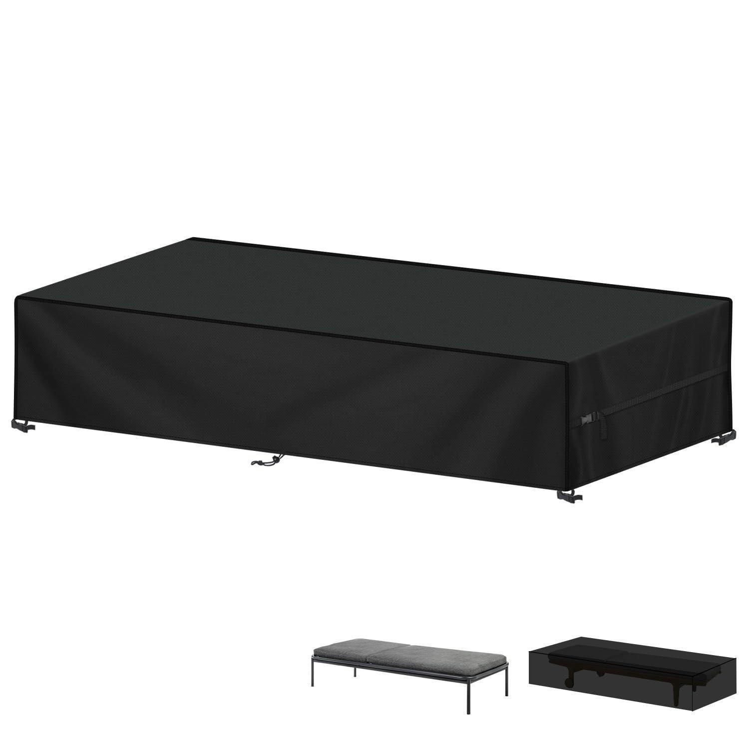 ABDECKPLANE für Sonnenliege 210 x 75 x 40 cm - Schwarz, Textil (1/1/1cm)